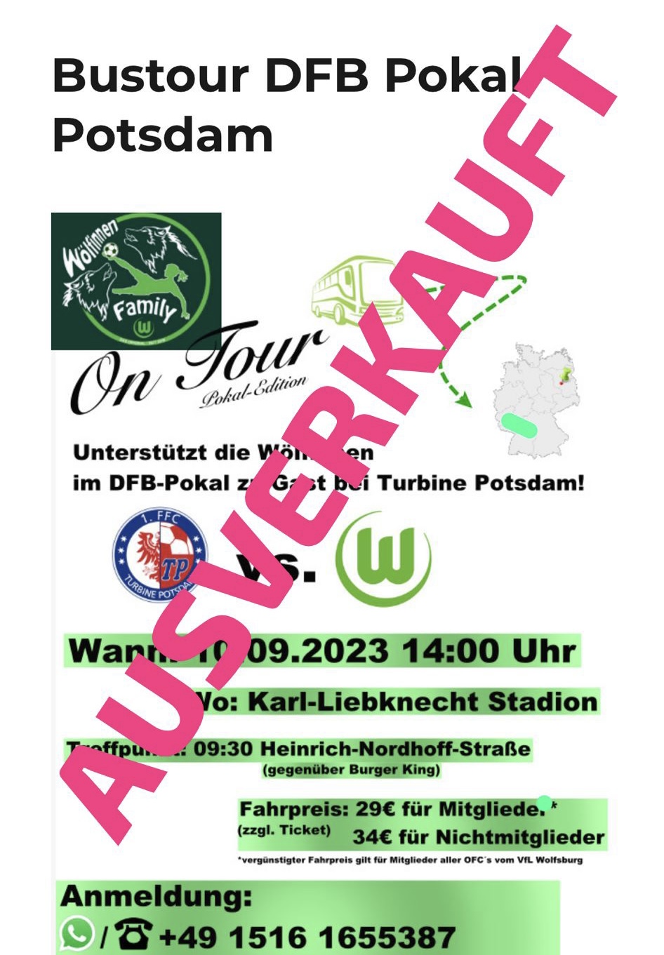 Bustour DFB Pokal Potsdam